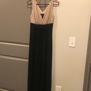 Formal gold and black dress